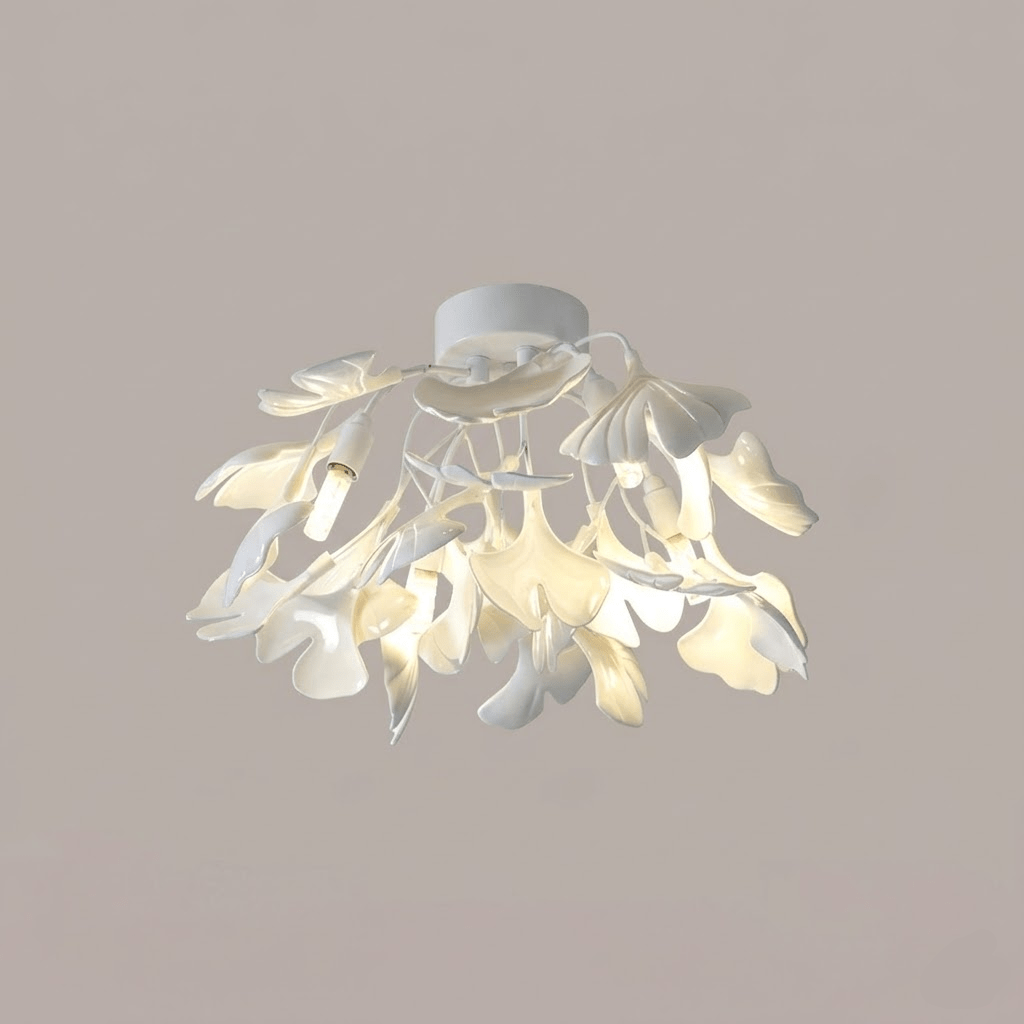 Zephryon | Botanical Ceramic Leaf Cluster Ceiling Light
