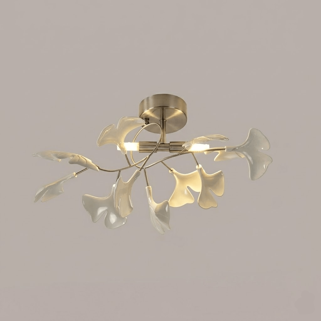 Zephryon | Botanical Ceramic Leaf Cluster Ceiling Light