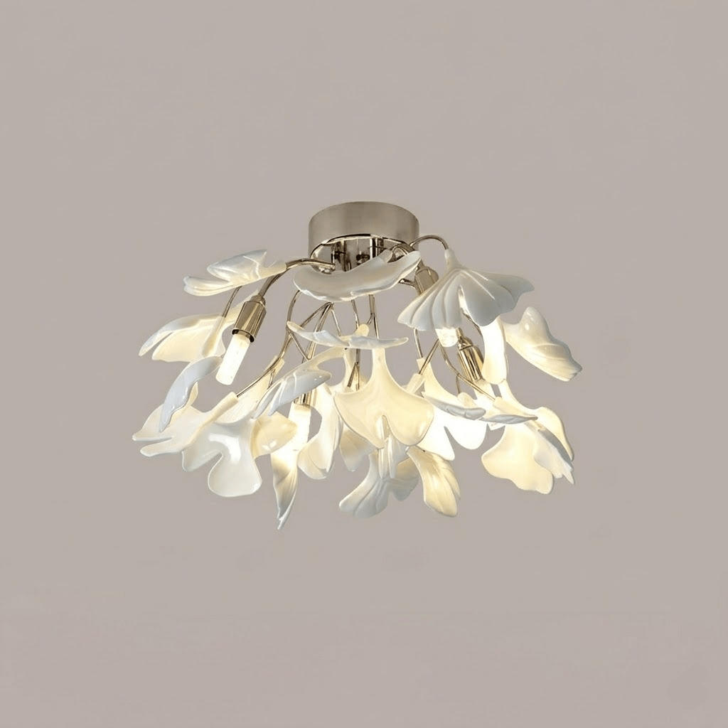 Zephryon | Botanical Ceramic Leaf Cluster Ceiling Light