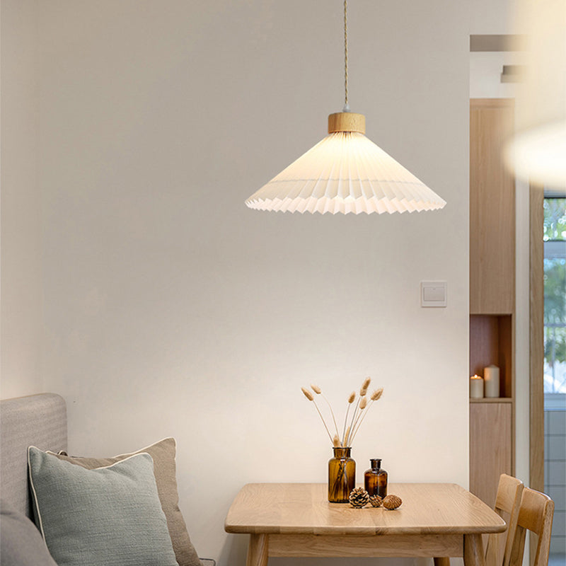 Luvithos | Architectural Cluster Plissé Pleated Timber Pendant Light