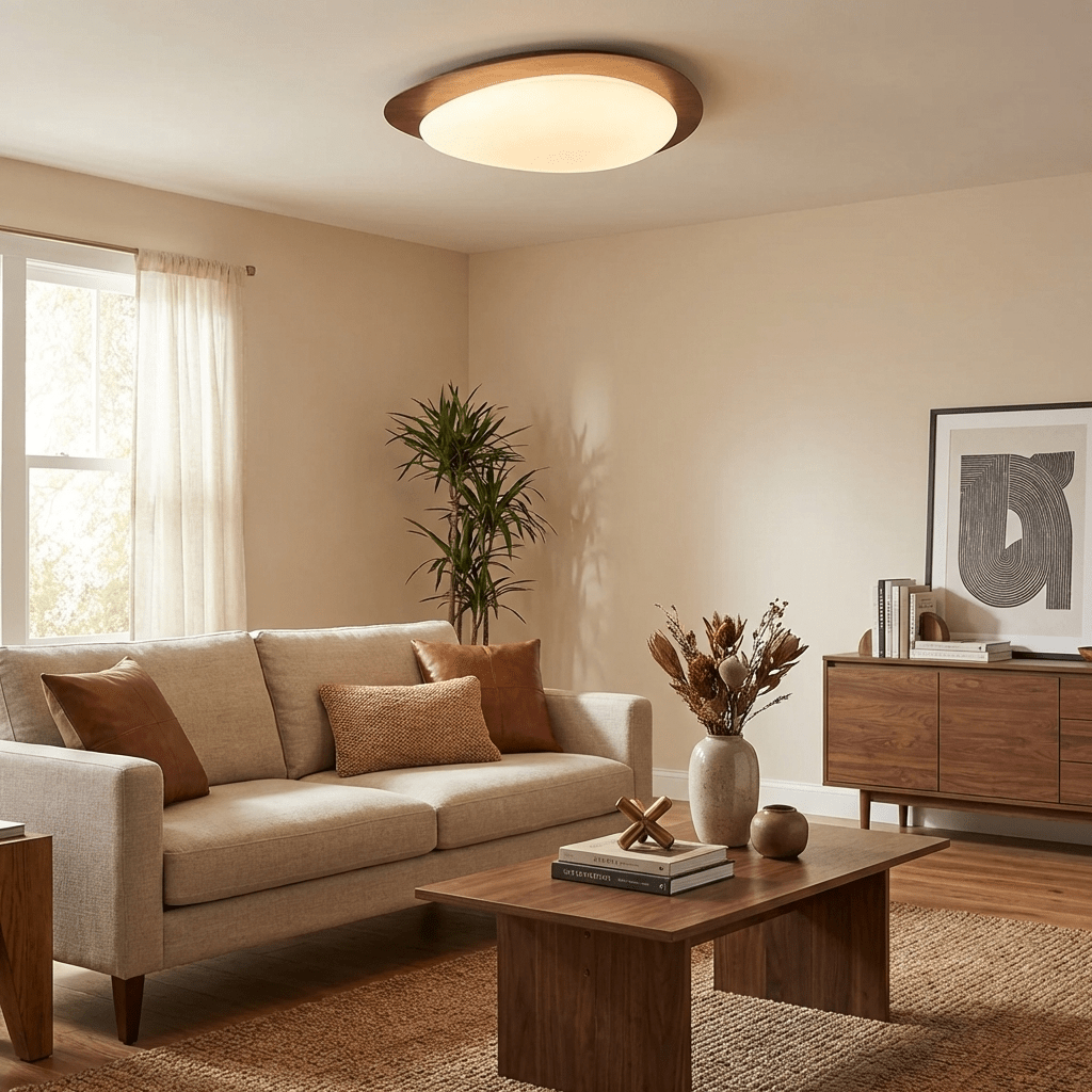 Elenorris | Sculptural Pebble Silhouette Flush Mount Ceiling Light
