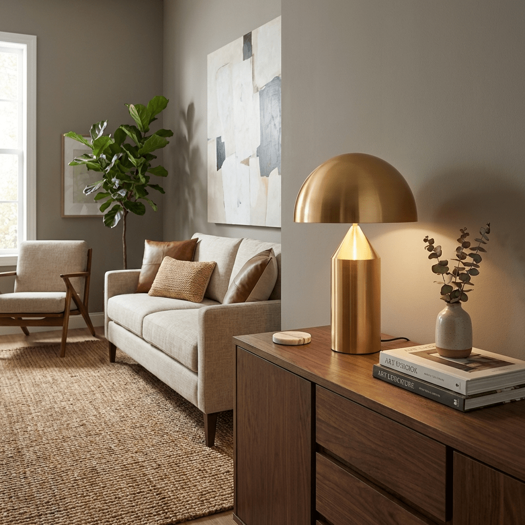 Zonthara | Avant Garde Geometric Sculptural Silhouette Metal Table Lamp