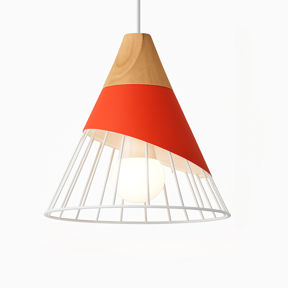 Virelo | Modern Nordic Metal And Wood Pendant Light