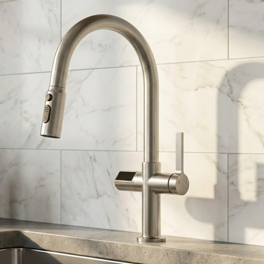 Kineti | Touchless Smart Basin Mixer Kitchen Tap with Pull Down Sprayer