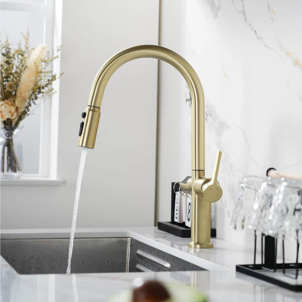 Kineti | Touchless Smart Basin Mixer Kitchen Tap with Pull Down Sprayer