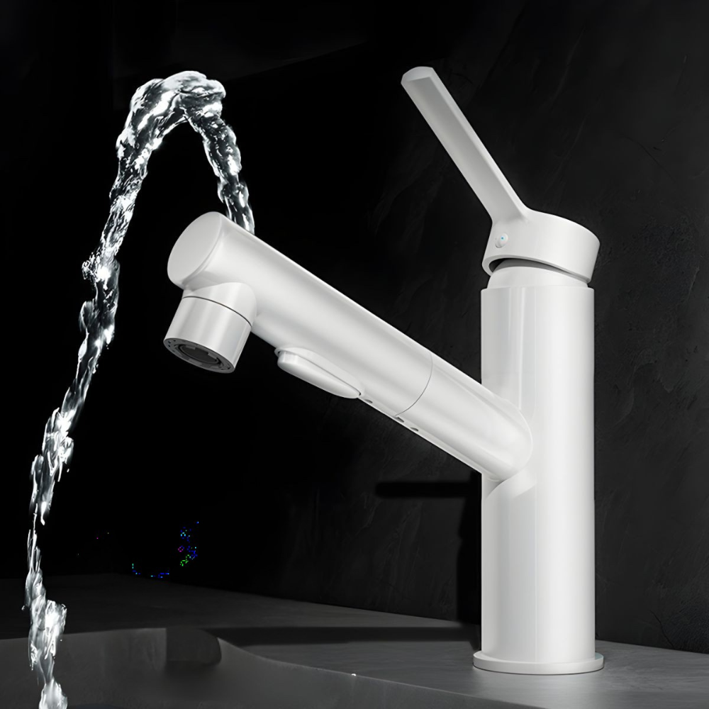 Oksvalah | Modern Geometric Column Profile Bathroom Sink Tap