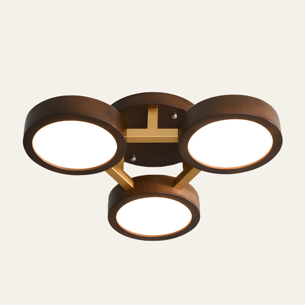 Ligne | Contemporary Geometric Wooden Flush Mount Ceiling Light