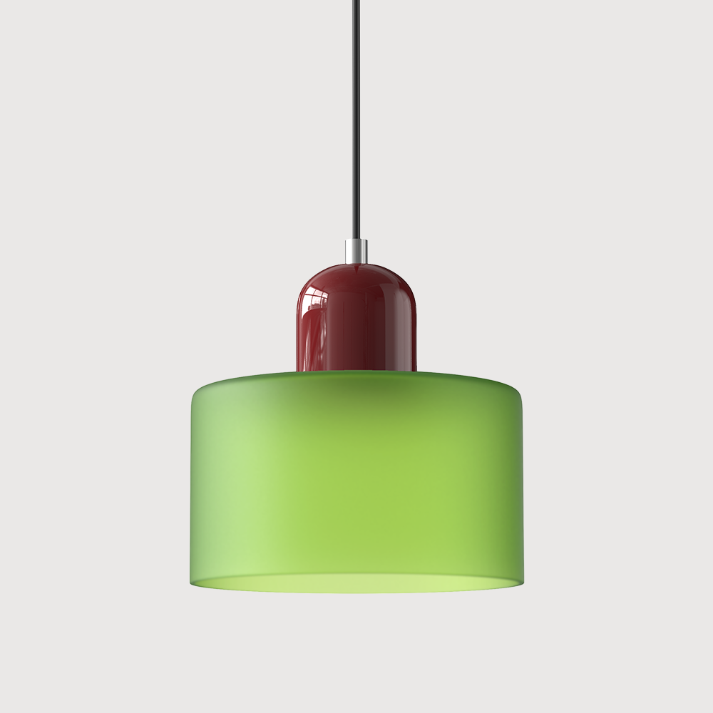 Chroma | Modern Bauhaus Cylinder And Dome Glass Pendant Light