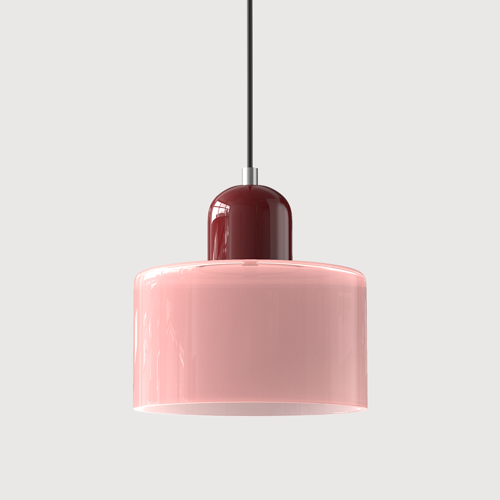 Chroma | Modern Bauhaus Cylinder And Dome Glass Pendant Light