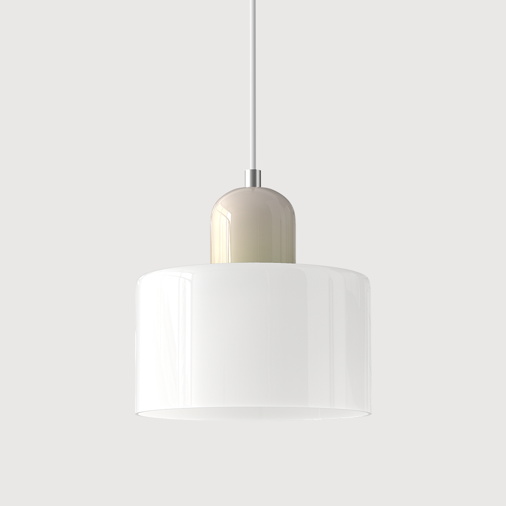 Chroma | Modern Bauhaus Cylinder And Dome Glass Pendant Light