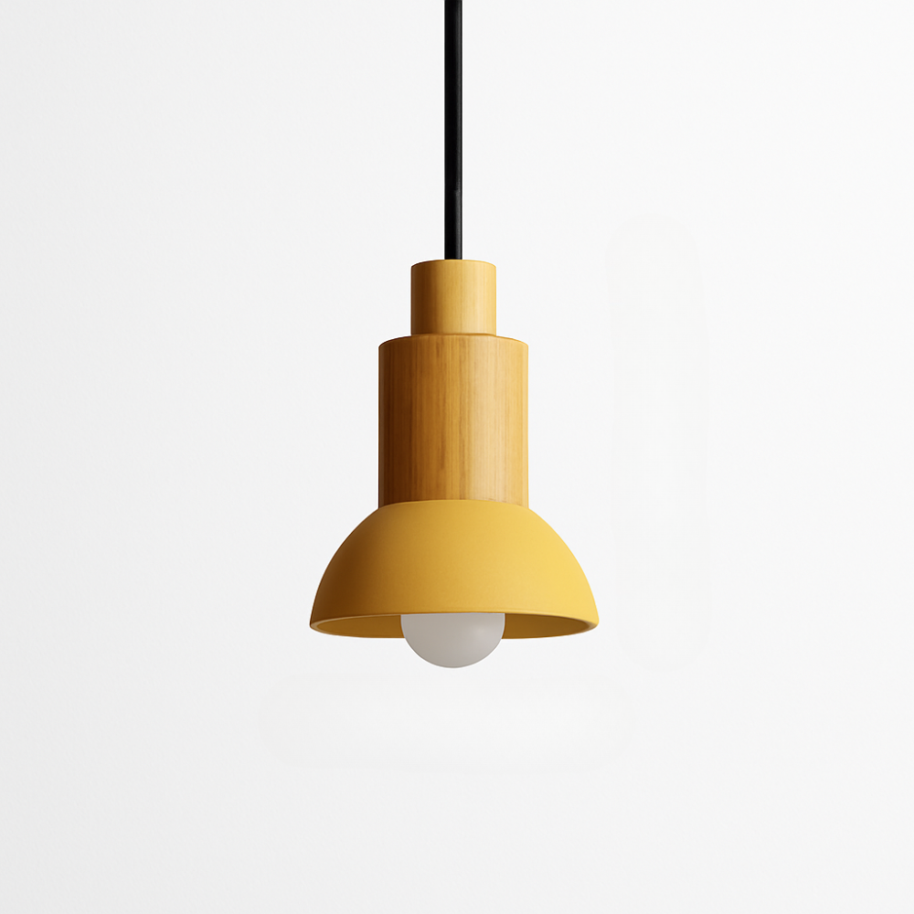 Briventa | Nordic Geometric Wood Metal Modern Pendant Ceiling Light