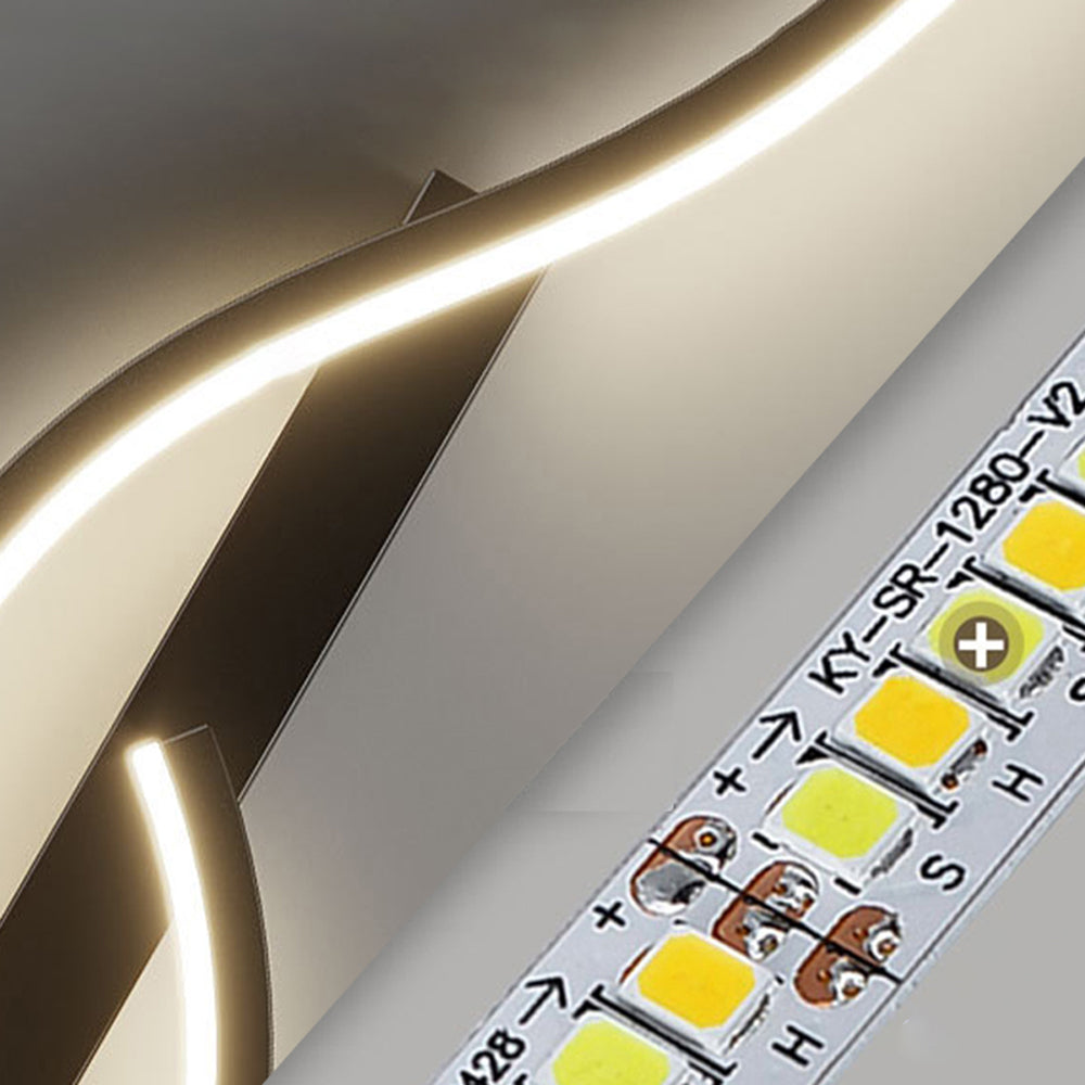 Althun | Modern Sinuous Wave Silhouette Metal Wall Light