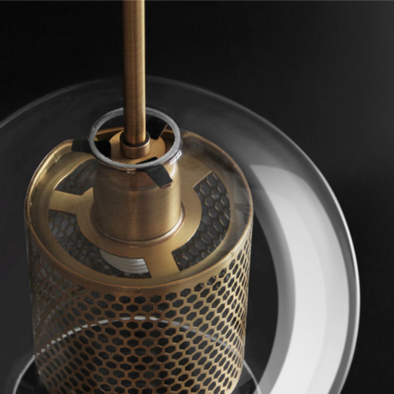 Vaelindor | Sleek Globe Glass Golden Luminaire Pendant Light