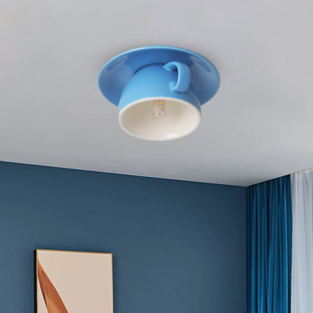 Valentina | Modern Ceramic Coffee Cup Flush Mount Ceiling Light