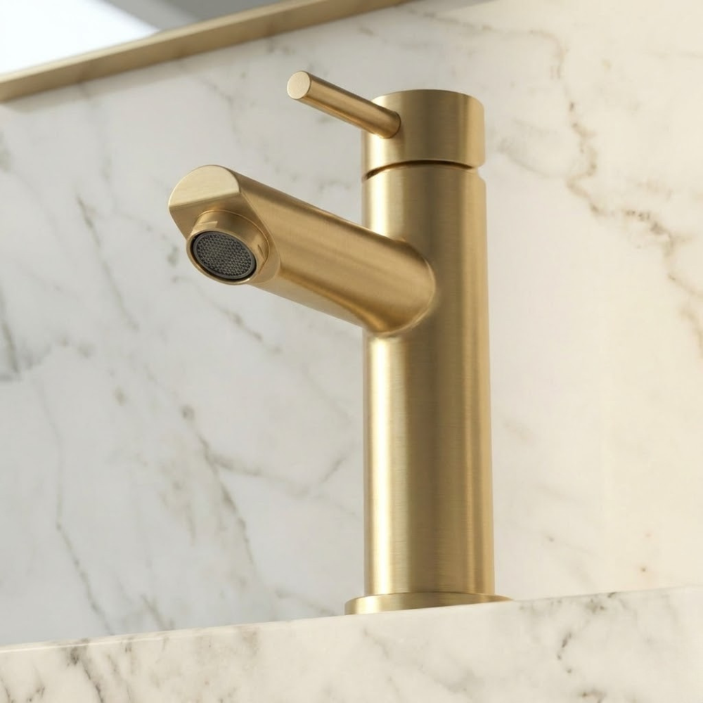 Calia | Modern Monobloc Bathroom Basin Mixer Tap with Aerator