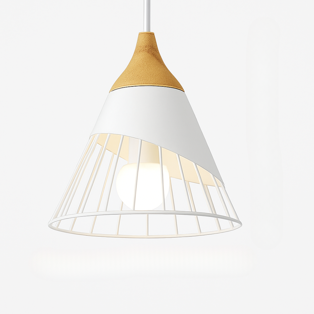 Virelo | Modern Nordic Metal And Wood Pendant Light