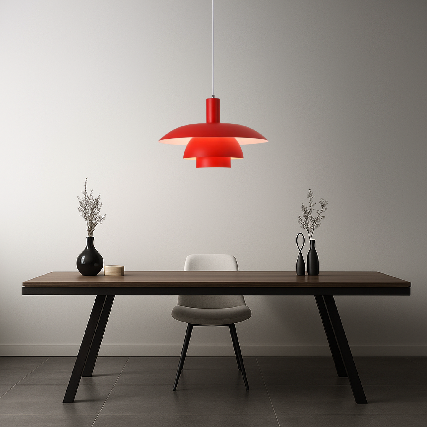 Dania | Minimalist Danish Style Layered Metal Pendant Light