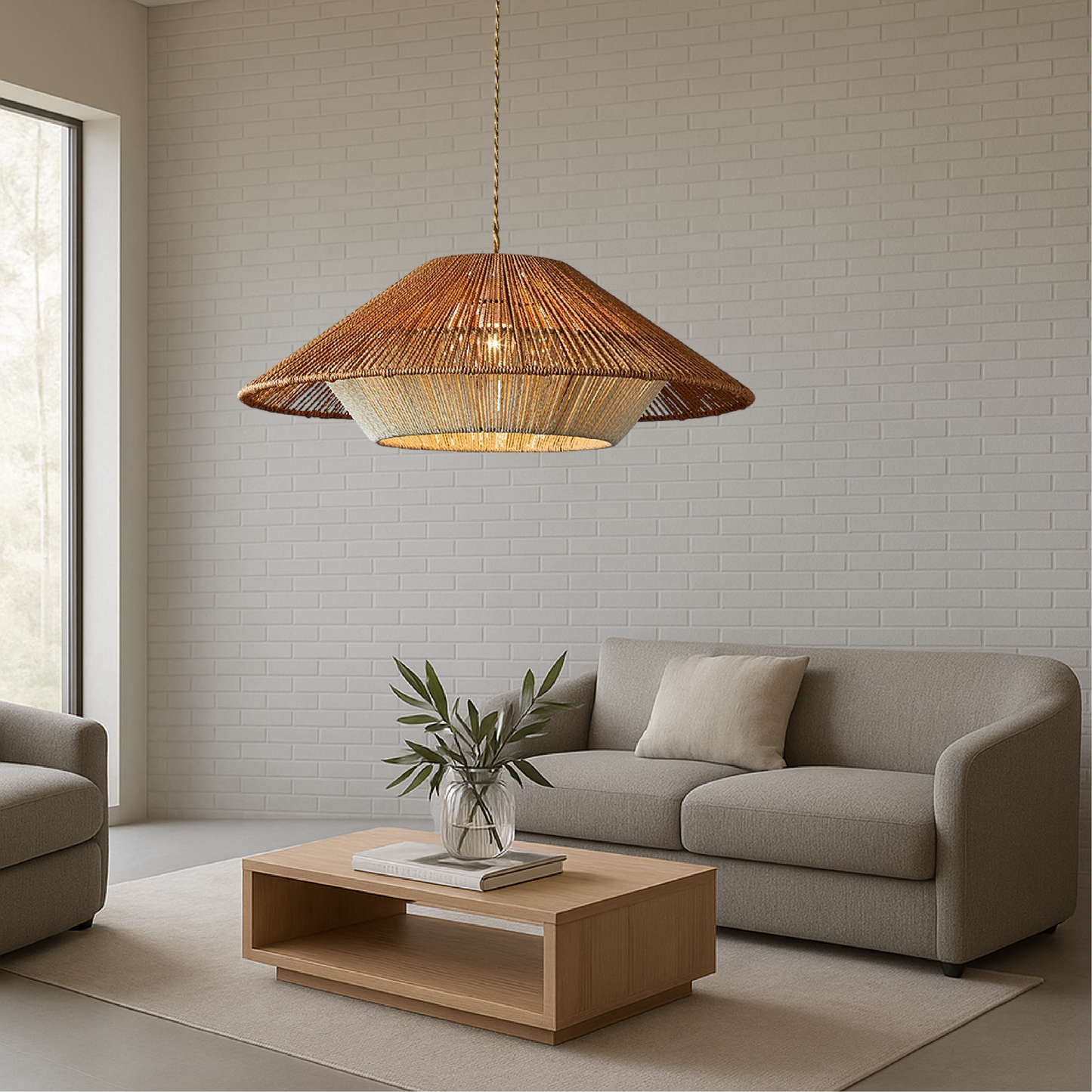 Textura | Rustic Bamboo Woven Dome Pendant Light