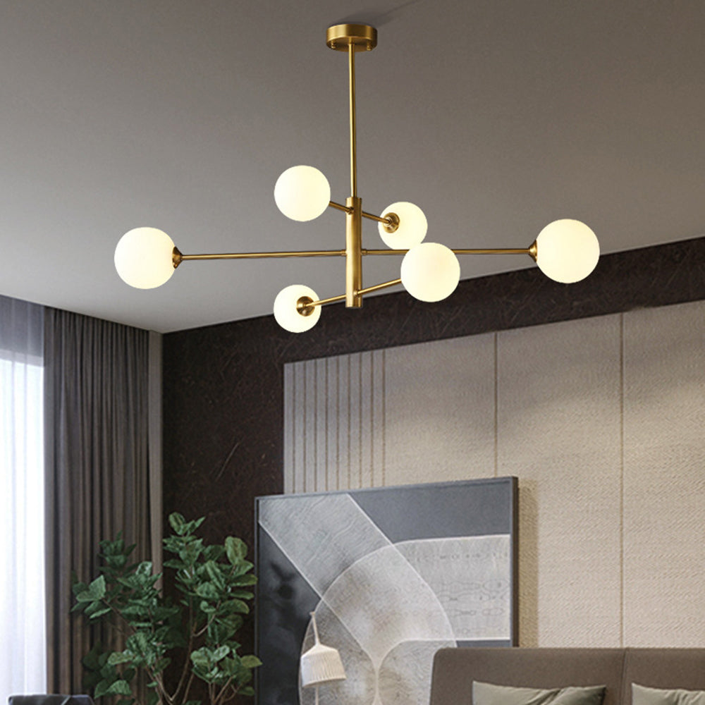 Elvorn | Symmetrical Spherical Glass Globe Modern Chandelier