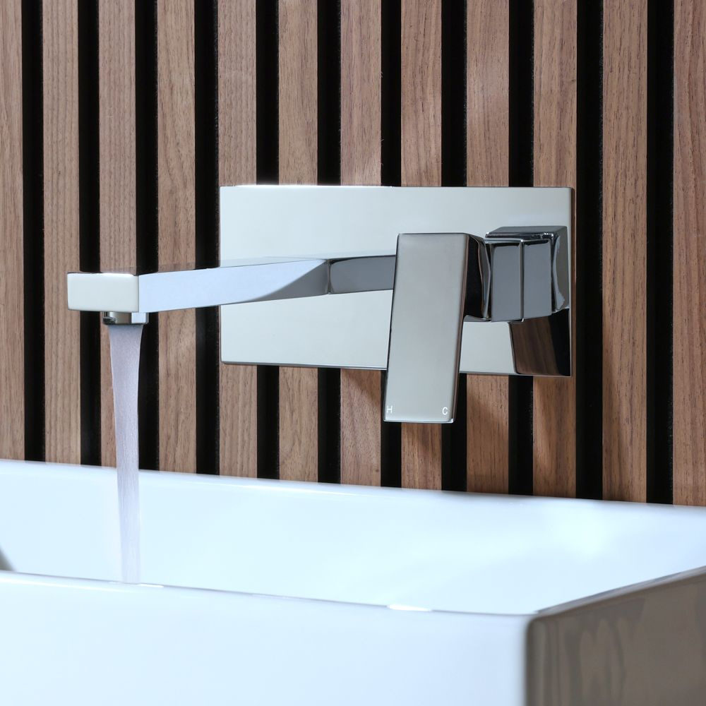 Vectra | Wall Mounted Square Profile Basin Mixer Tap