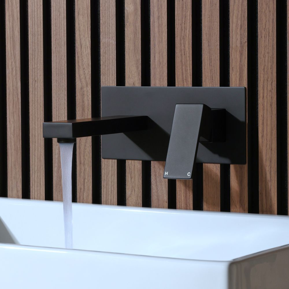 Vectra | Wall Mounted Square Profile Basin Mixer Tap