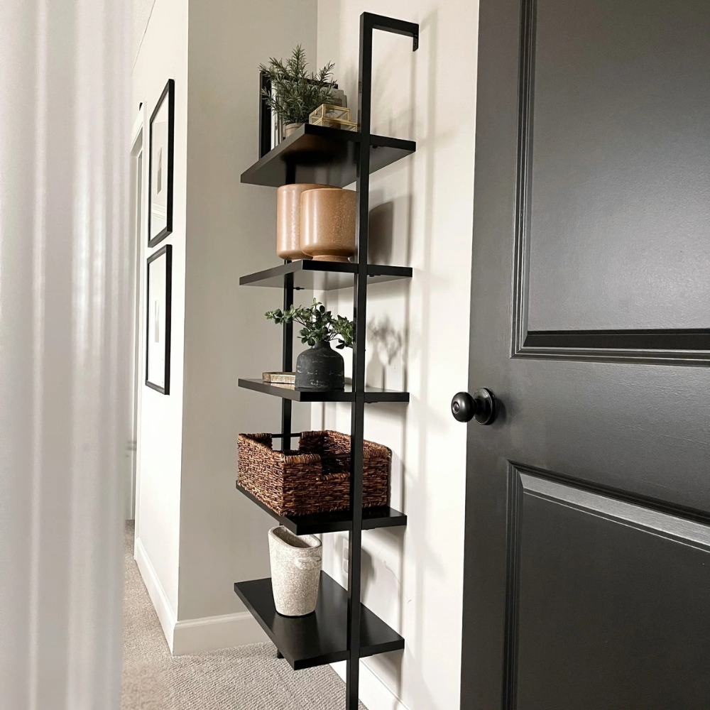 Altus | Wall Mounted Ladder Bookshelf with 5 Shelves