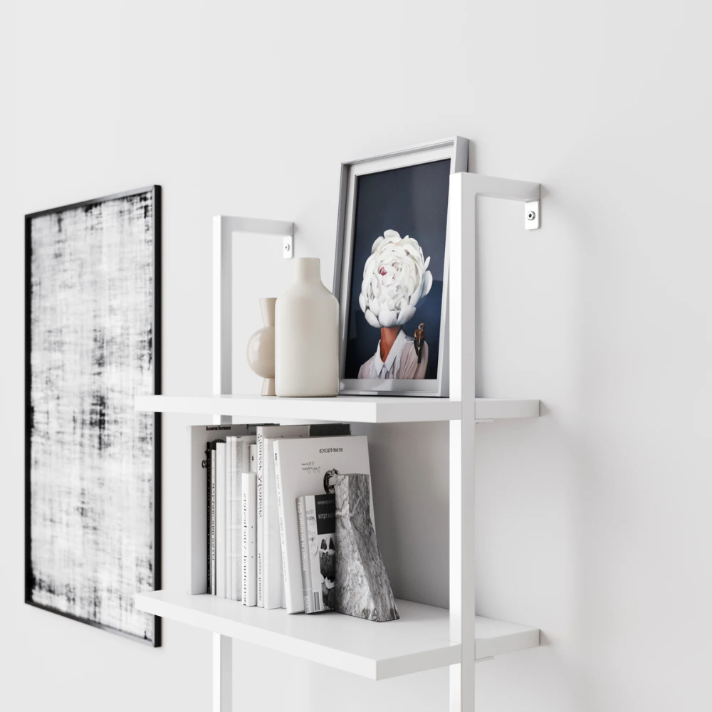 Altus | Wall Mounted Ladder Bookshelf with 5 Shelves