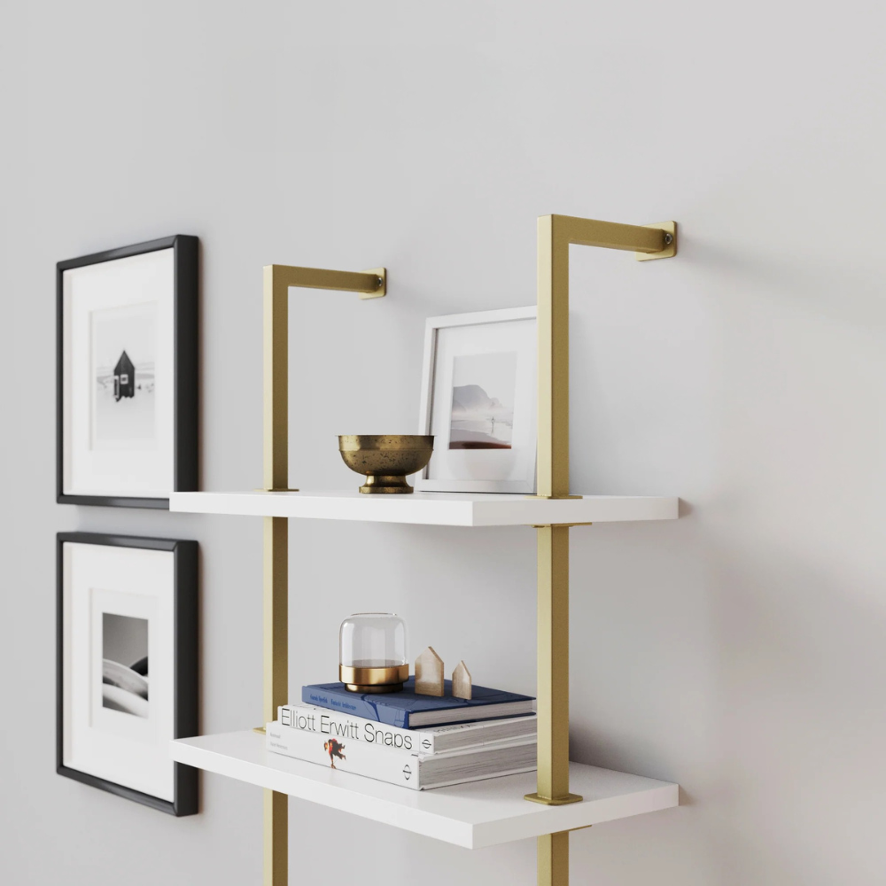 Altus | Wall Mounted Ladder Bookshelf with 5 Shelves