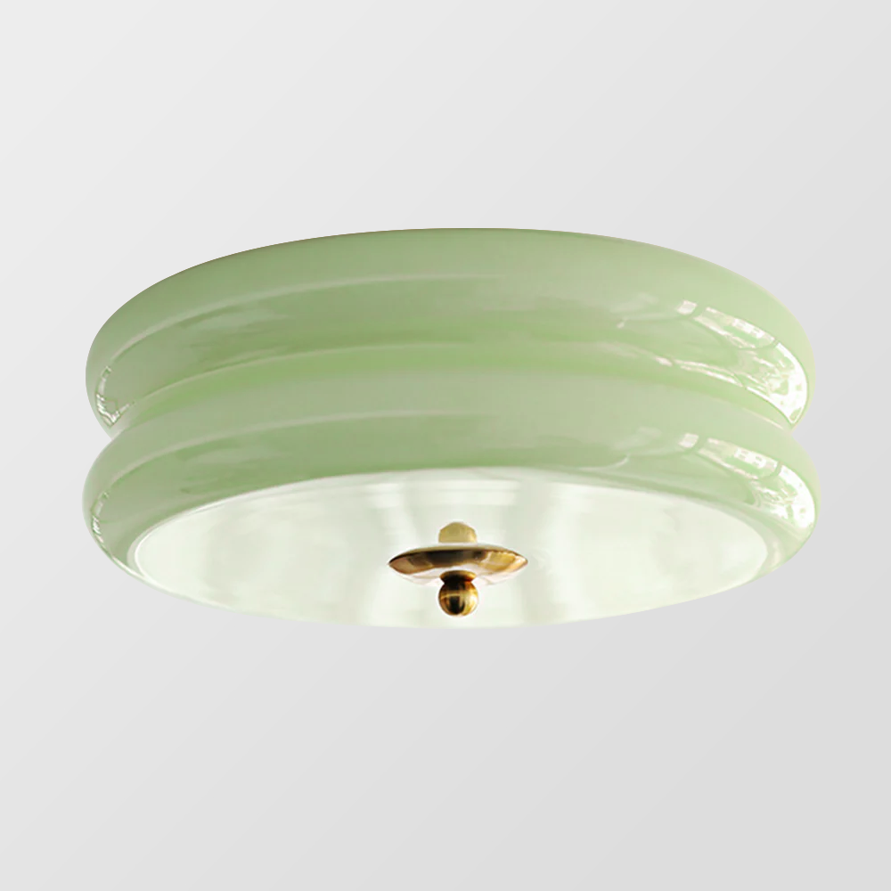 Crema | Vintage Cream Glass Flush Mount Ceiling Light