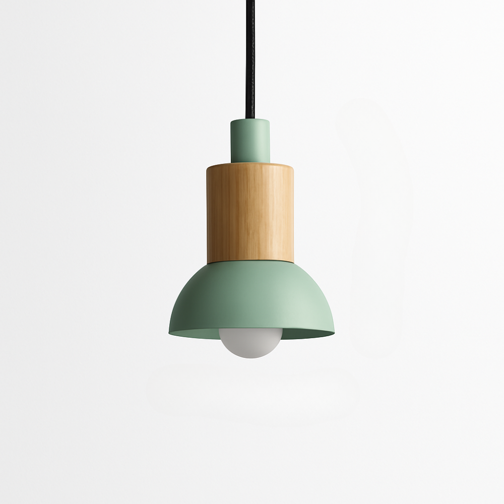 Briventa | Nordic Geometric Wood Metal Modern Pendant Ceiling Light