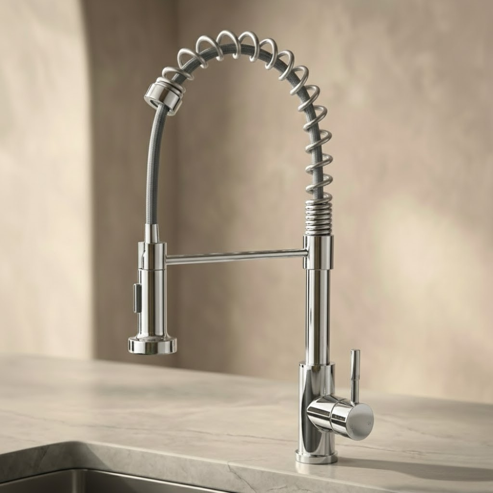 Helix | Pre-Rinse Kitchen Tap with Pull-Down Sprayer & Dual Mode Spray
