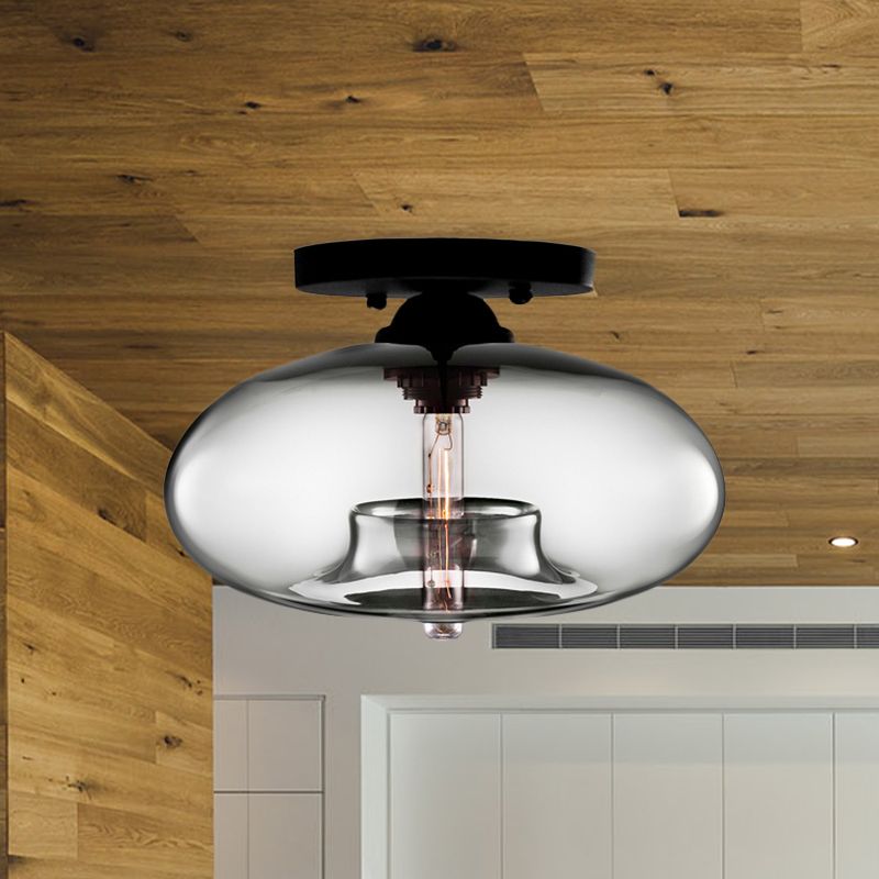 Murae | Retro Industrial Sphere Flush Mount Ceiling Light