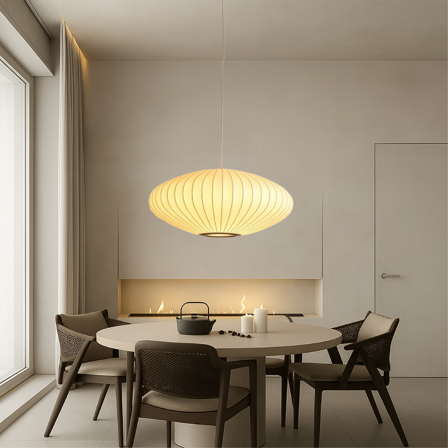 Seta | Modern Italian Ribbed Pendant Light