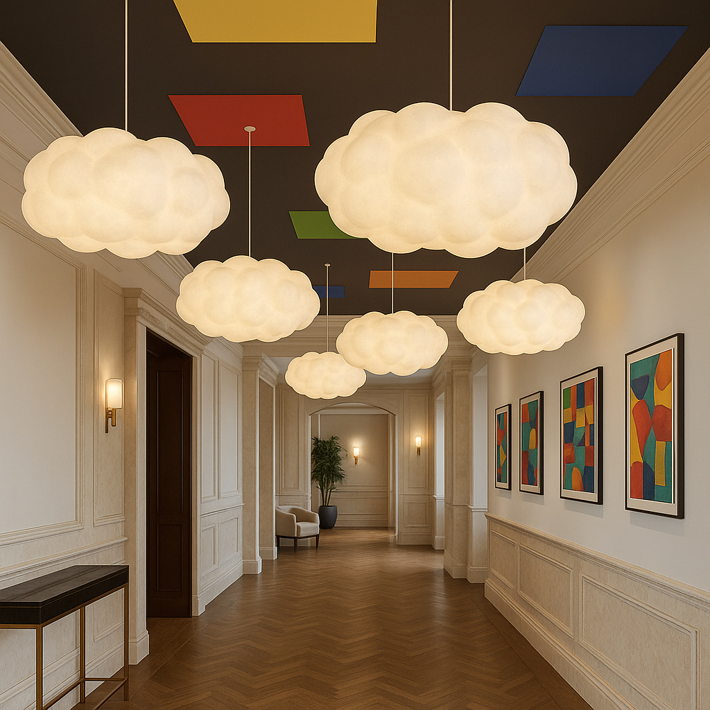 Nubis | Modern Sculptural Floating Cloud Pendant Light
