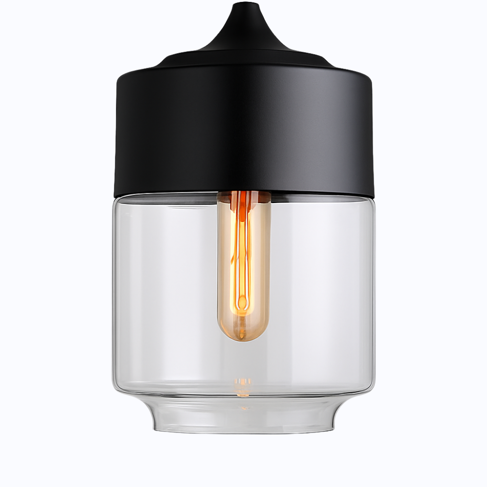Verphine | Modern Industrial Glass Metal Loft Pendant Light