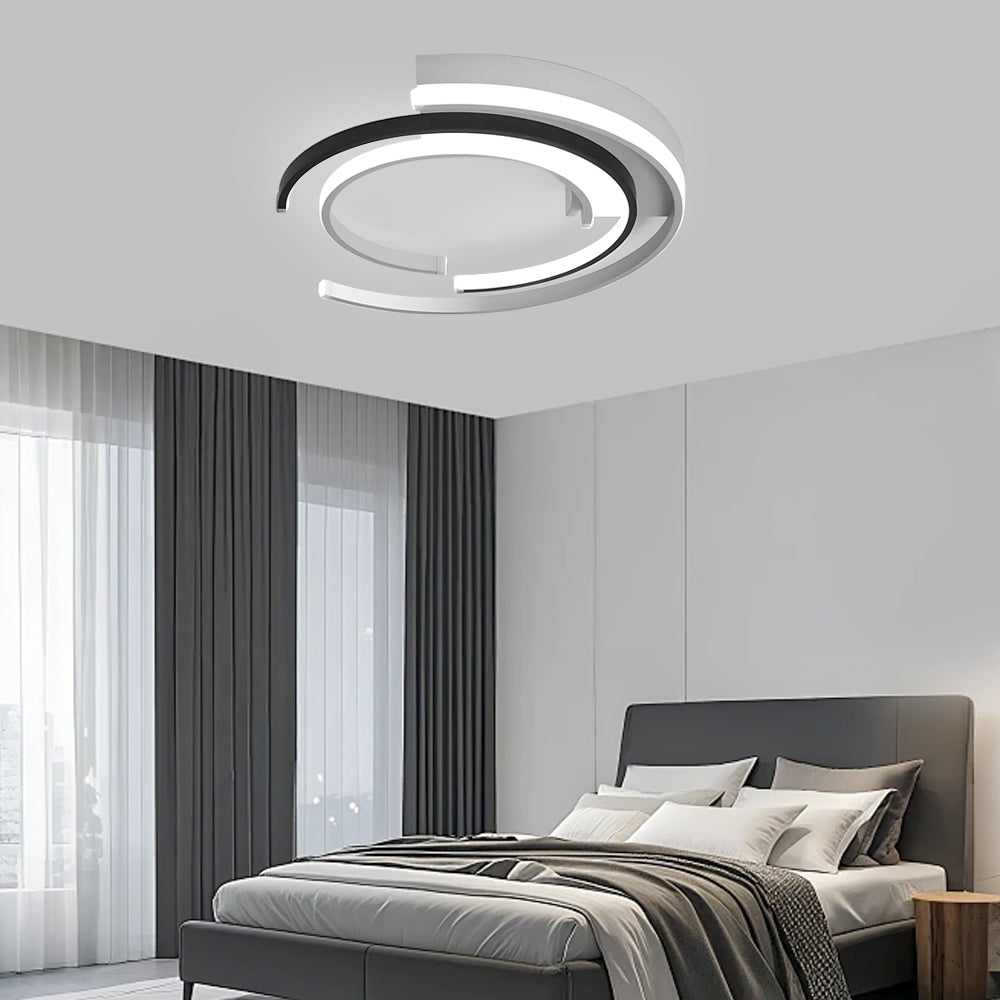 Eclipse | Modern Overlapping Ring Flush Mount Ceiling Light