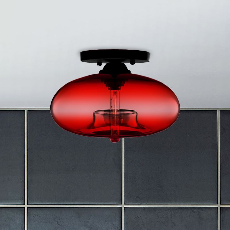 Murae | Retro Industrial Sphere Flush Mount Ceiling Light