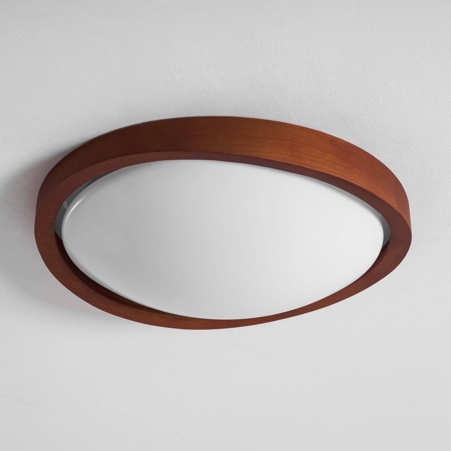 Kaelisyn | Organic Curved Wooden Geometric Silhouette Flush Mount Ceiling Light