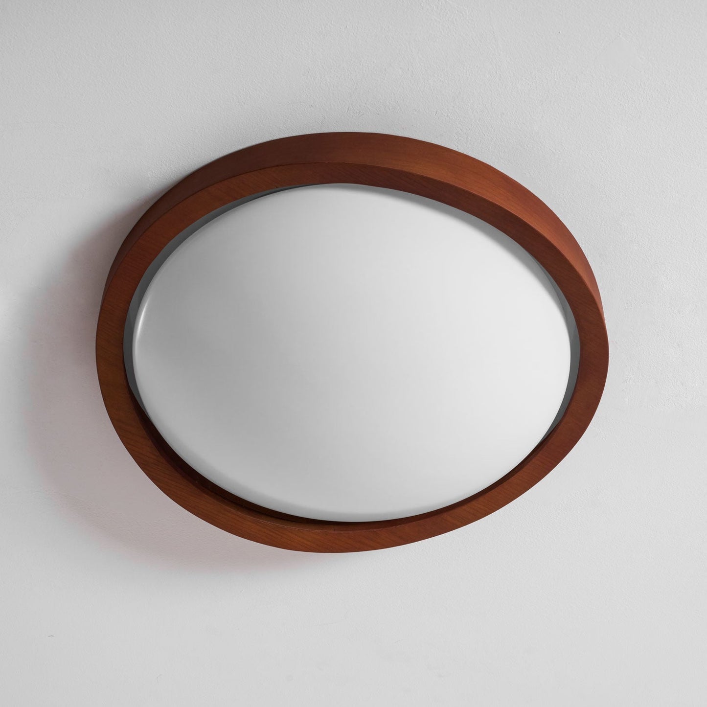 Kaelisyn | Organic Curved Wooden Geometric Silhouette Flush Mount Ceiling Light