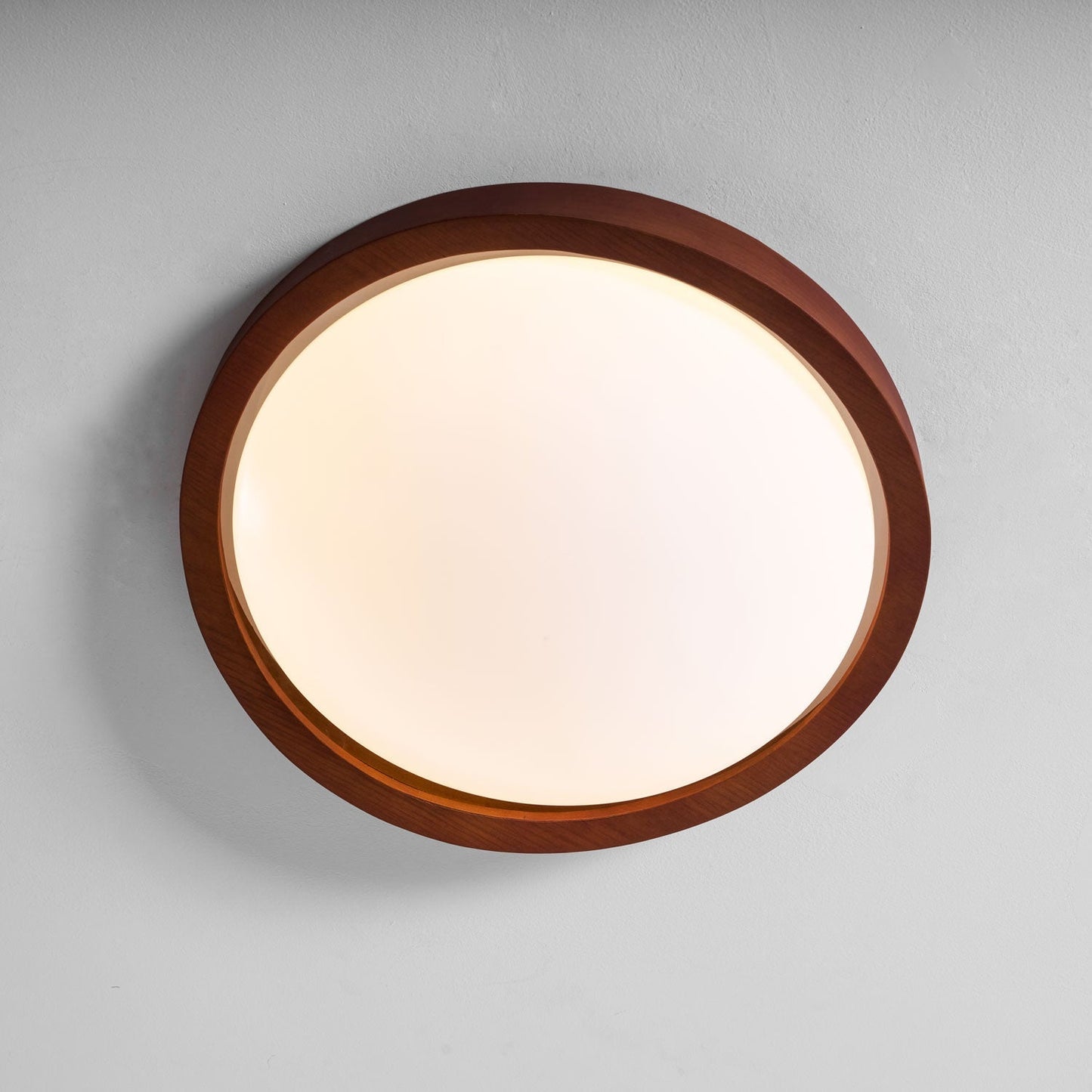 Kaelisyn | Organic Curved Wooden Geometric Silhouette Flush Mount Ceiling Light