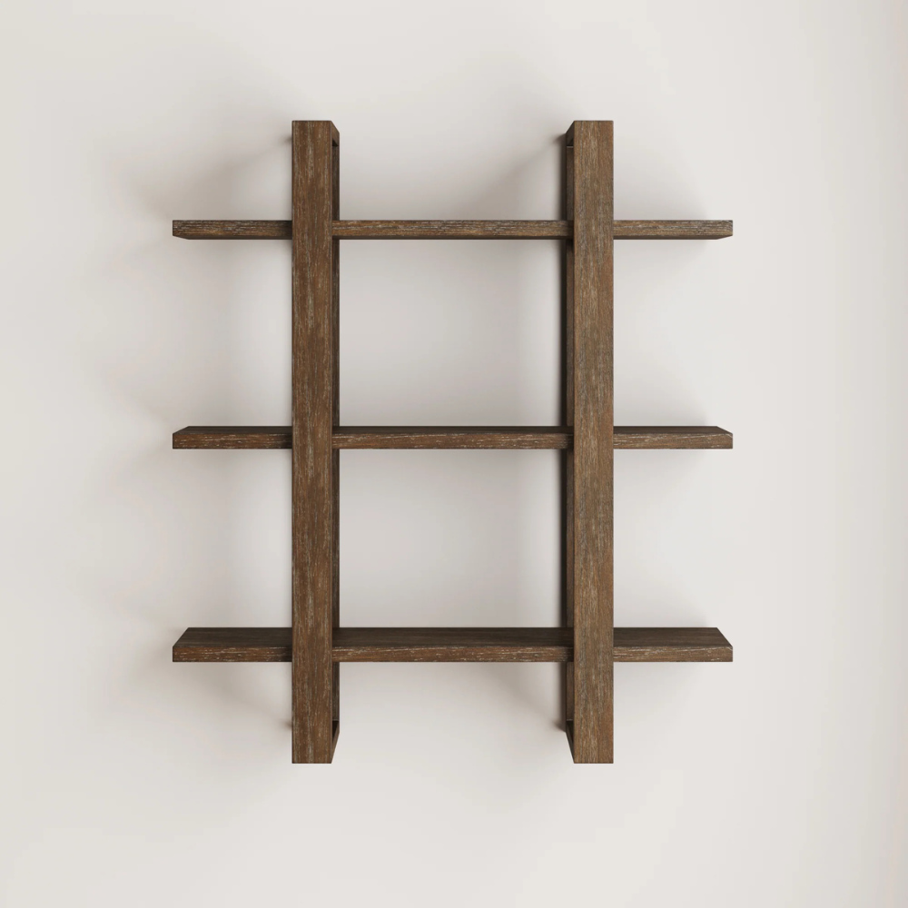 Aden | Modular Solid Wood Display Wall Shelf