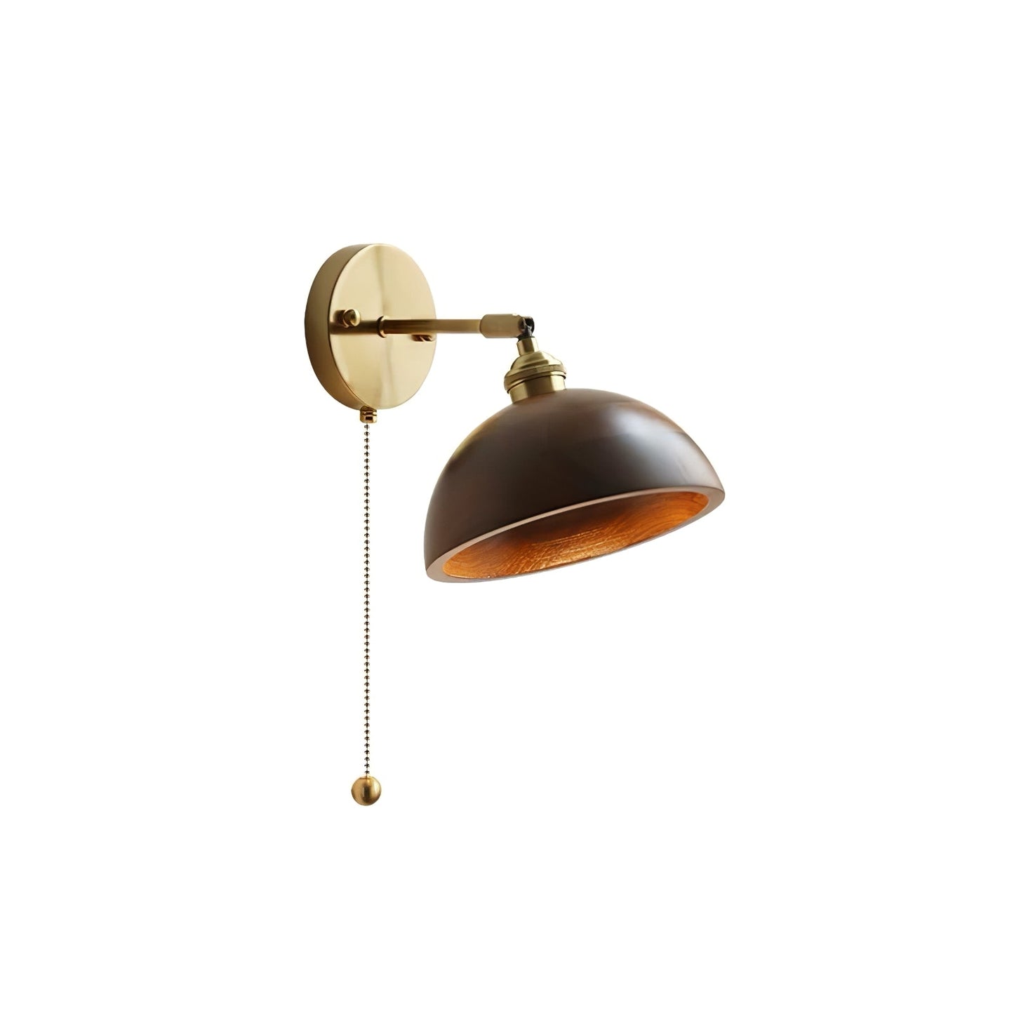 Thorgren | Midcentury Geometric Cone Silhouette Wooden Wall Light