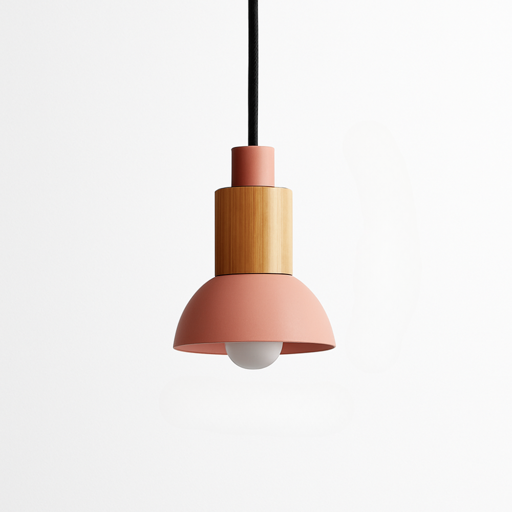 Briventa | Nordic Geometric Wood Metal Modern Pendant Ceiling Light