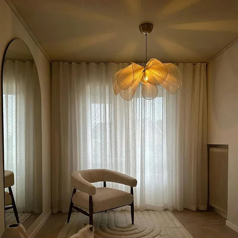 Petalia | Wabi Sabi Floral Fabric Pendant Light