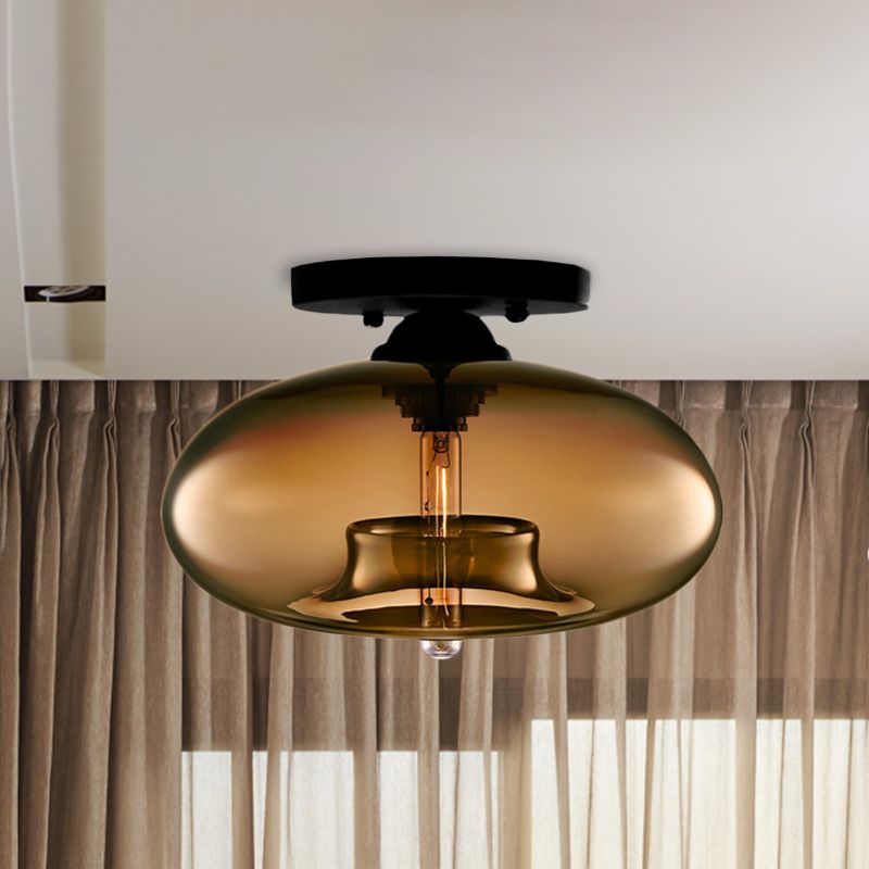 Murae | Retro Industrial Sphere Flush Mount Ceiling Light
