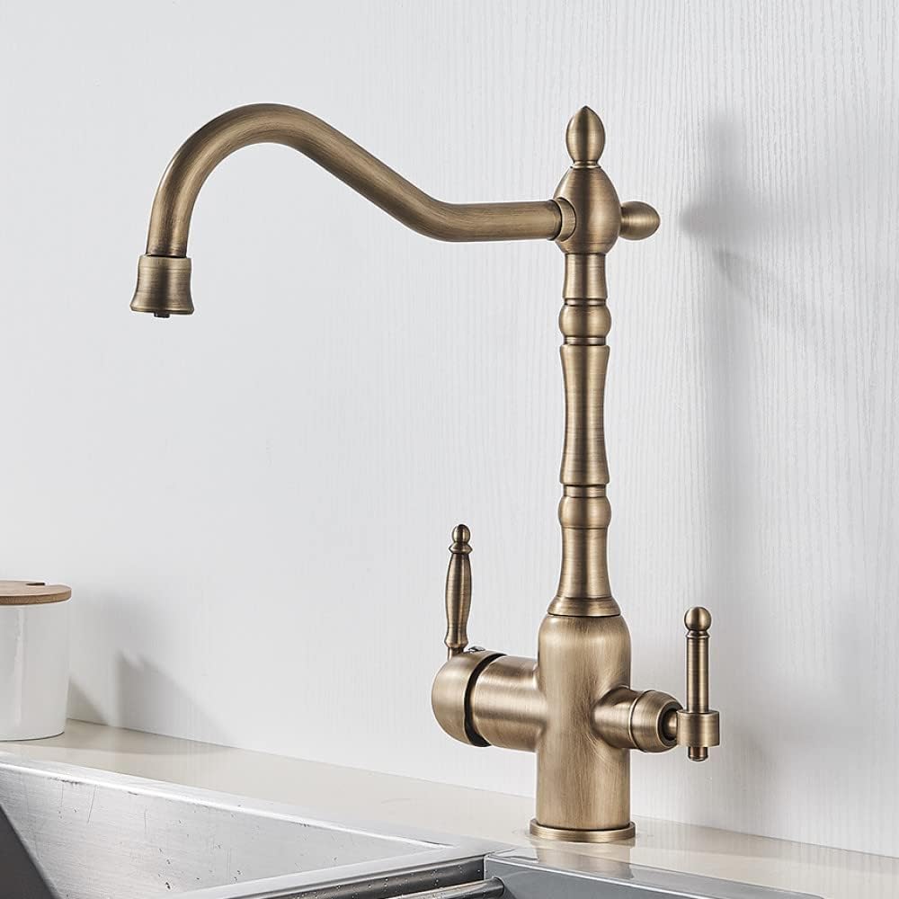 Halvarden | Classic Tall Arched Profile Two Handle Kitchen Sink Mixer Tap