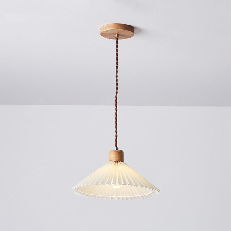 Luvithos | Architectural Cluster Plissé Pleated Timber Pendant Light