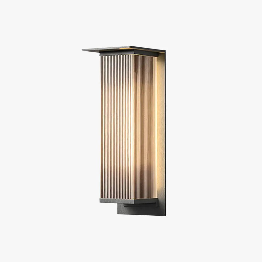 Vorawa | Sleek Industrial Black Waterproof Rectangular Outdoor Light
