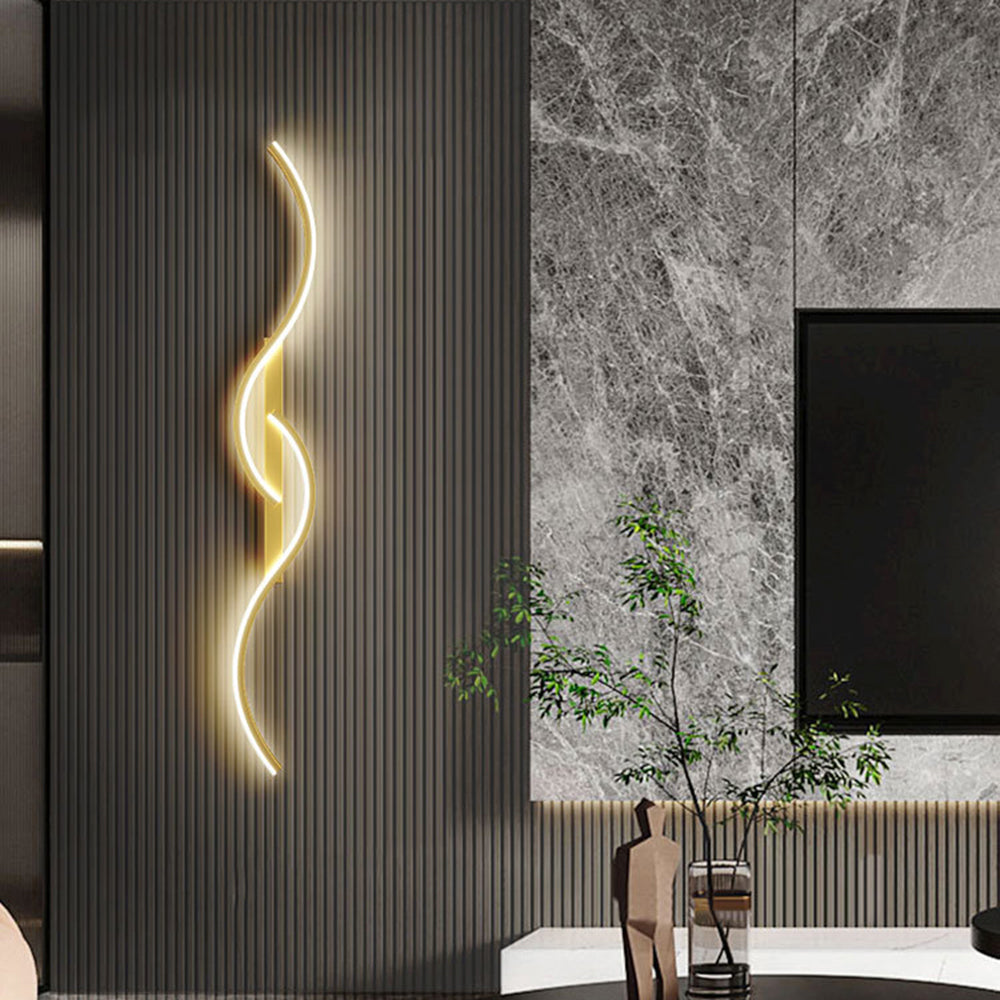 Althun | Modern Sinuous Wave Silhouette Metal Wall Light