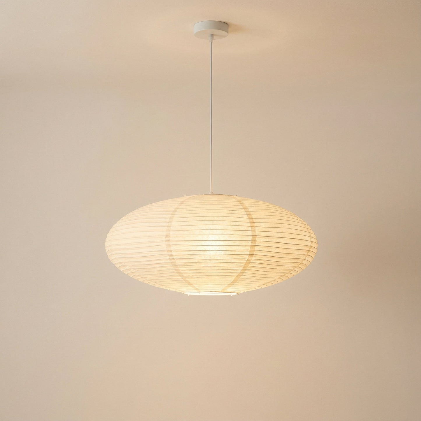 Zeni | Modern Oval Wabi Sabi Paper Pendant Light